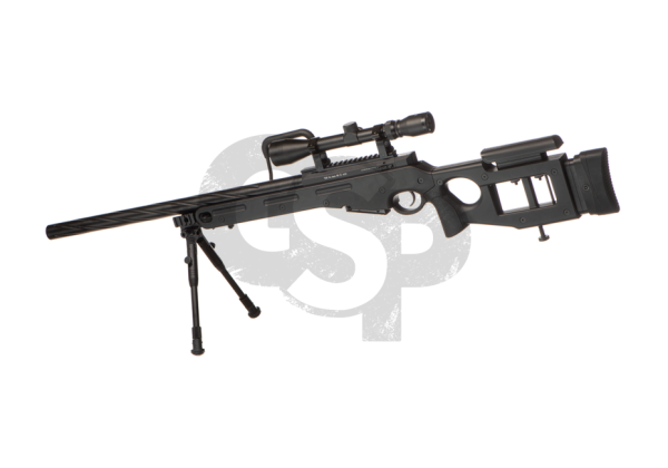 Well SV-98 / MB4220D sniper rifle Set schwarz Federdruck - 6mm BB - ab 18