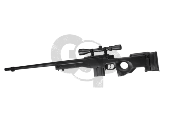 Well L96 AWP FH sniper rifle Set upgraded schwarz Federdruck - 6mm BB - ab 18