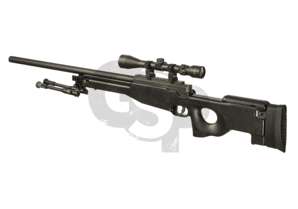 Well L96 sniper rifle Set upgraded schwarz Federdruck - 6mm BB - ab 18