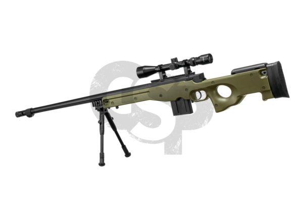 Well L96 AWP FH sniper rifle Set upgraded OD green Federdruck - 6mm BB - ab 18