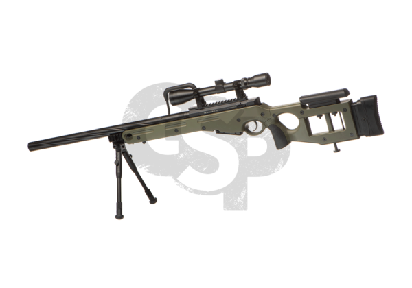 Well SV-98 / MB4220D sniper rifle Set OD green Federdruck - 6mm BB - ab 18